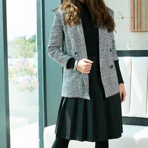 Pashmina Houndstooth Blazer Women's Sz Extra Large Career Office Business Casual